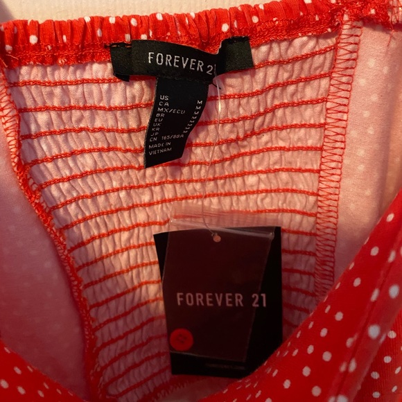 BNWT Forever 21 Polka Dot Crop Top - Picture 3 of 4
